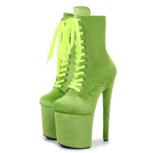 Wholesale Custom Velvet Platform High Heel Boots for Pole Dancing