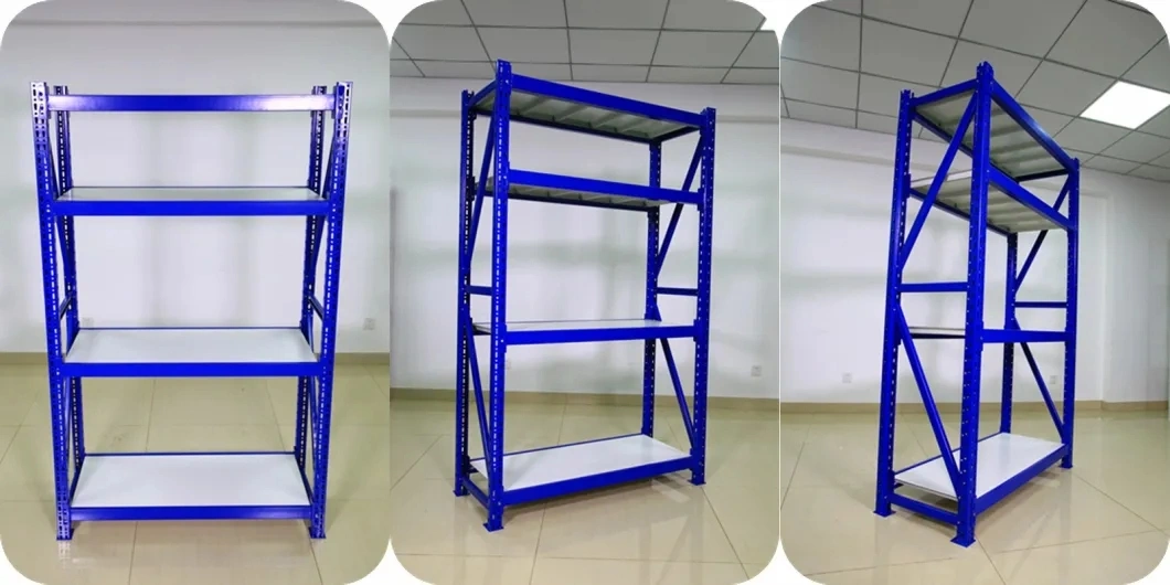 Nanjing Factory Long Span Adjustable Cold-Rolled Steel Q345 MID Duty Warehouse Rack Shelf