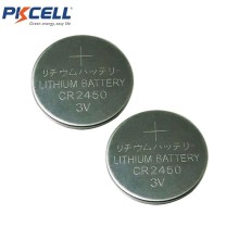 PKCELL High Drain Lithium CR2450 3.0V Coin Battery