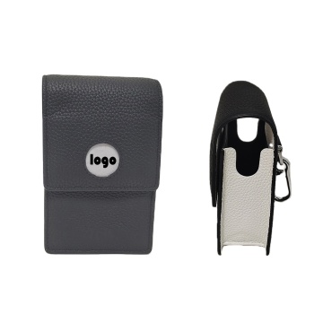Custom Premium Leather Golf Rangefinder Case Bag with Magnet Closure for Golf Accessories