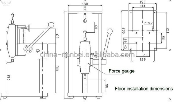 Manual Push Pull Testing Machine for Analog Force Gauge