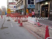 orange plastic road barriers