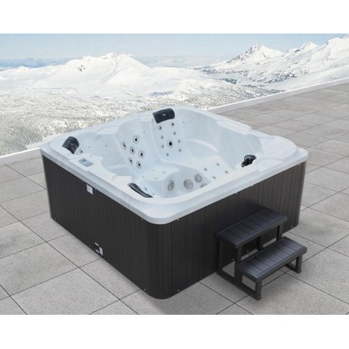 Oval Alcove Bathtub Hot Tub waterfall Freestanding outdoor spa