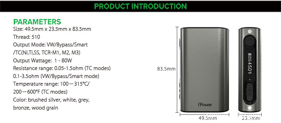  iPower TC 80w Battery