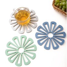 Groothandel European Style Flower Silicone Trivet Mats