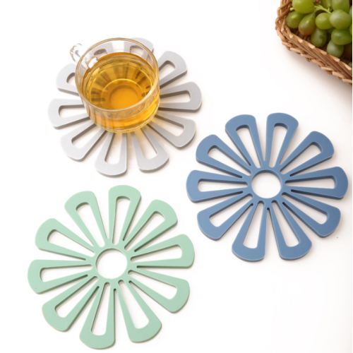 Großhandel europäischer Stil Blume Silikon -Trivet -Matten