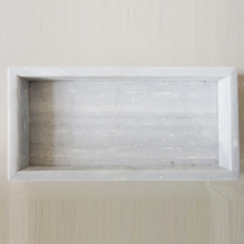 White Rectangle Marble Vanity Tray