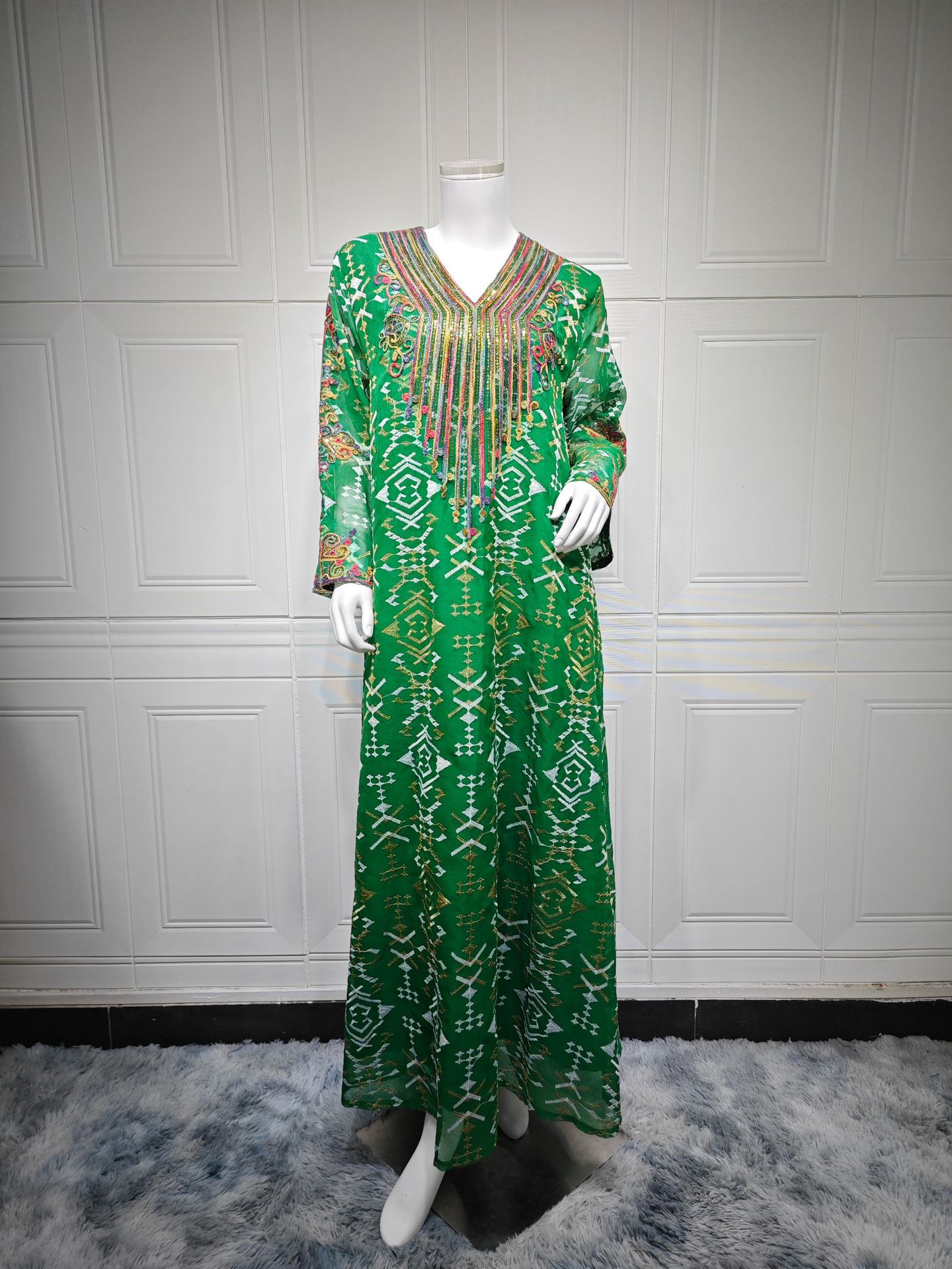 مش گلدوزی لوکس عبایا Luxury Mesh Embroidery Occasion Abaya