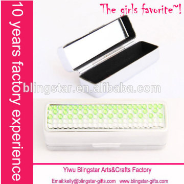 stainless steel wholesale rhinestone lipstick case