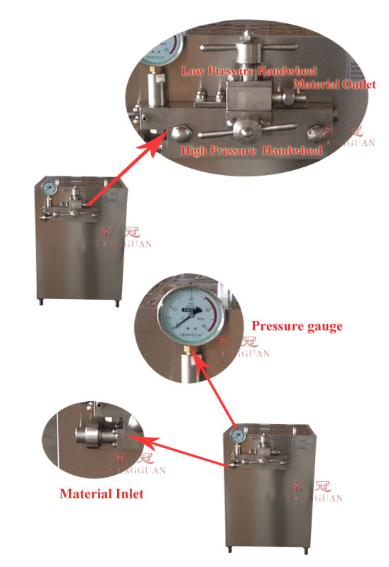 Small Milk Dairy Homogenizer (GJB500-25)