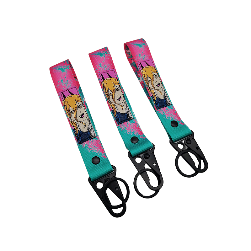 Sublimation Anime Carabiner Schlüsselbund Lanyards Schlüsselhalter