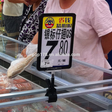 Plastic Price Tag Clip With Frame