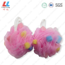 Shiny soft cleansing mesh sponge ball