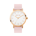 moda różowy prawdziwy skórzany kwarc damski zegarek na rękę