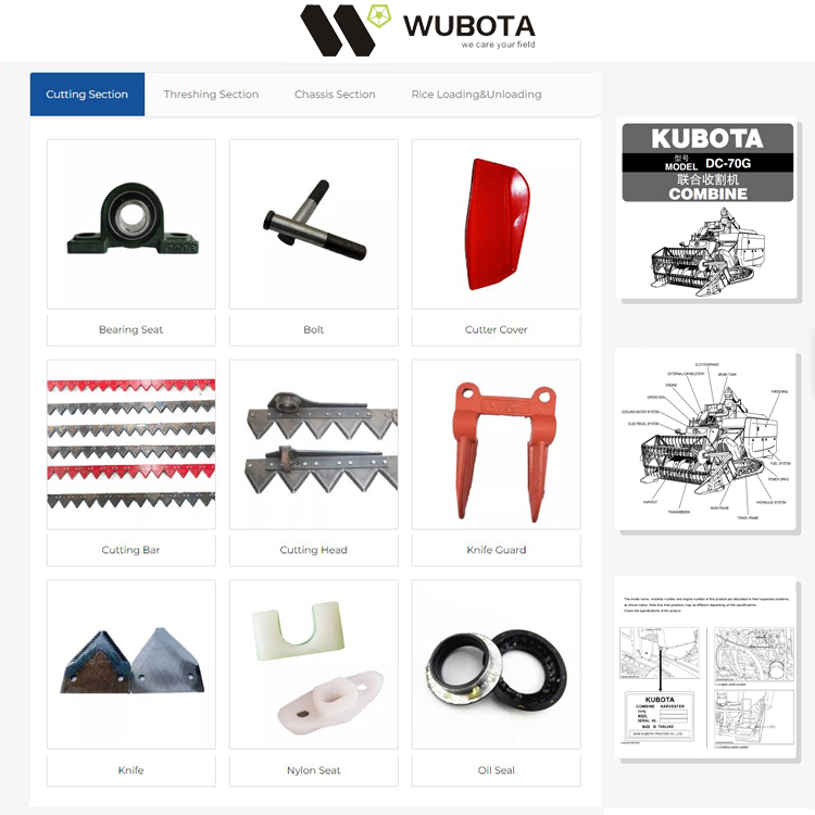 Made In China 5T072-5141-0 Kubota 70 Agriculture Combine Harvester Knife Section Guard For genuine kubota parts Japan