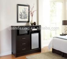 Hotel Furniture TV Media Console Refrigerator Combo Cabinet