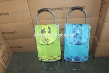 small size folding round handle shoping trolley bag