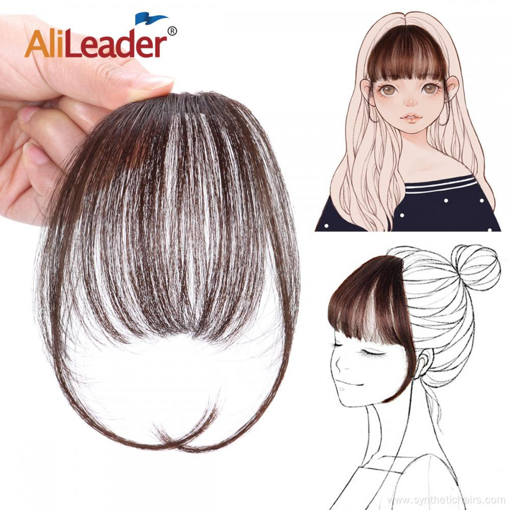 Human Hair Front Fringe Clip in Hair Extension