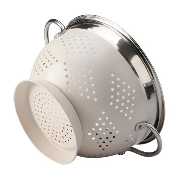 Kitchen Strainer Colander Matte White