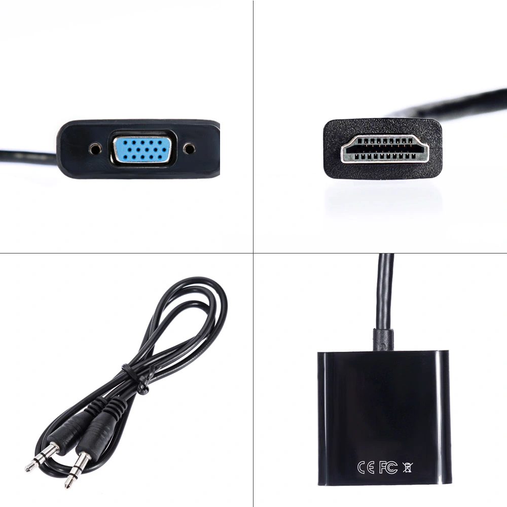 1080P Digital HDMI to VGA Line Adapter Male to Famale Converter for PC Laptop Tablet