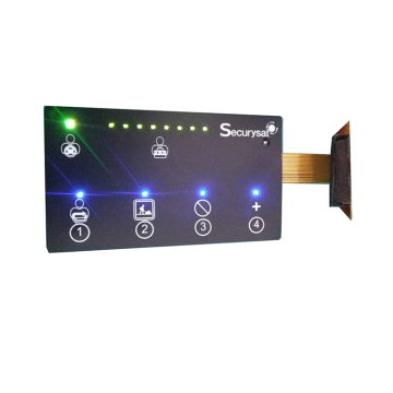 button touch panel membrane keypad with led