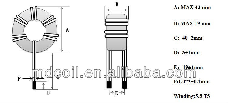 Toroidal Common Mode Choke Coil Power Inductors for Led Lights