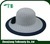white and navy promotional straw hat with flower
