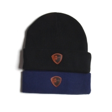 custom stripe beanie with custom patch label beanie hats