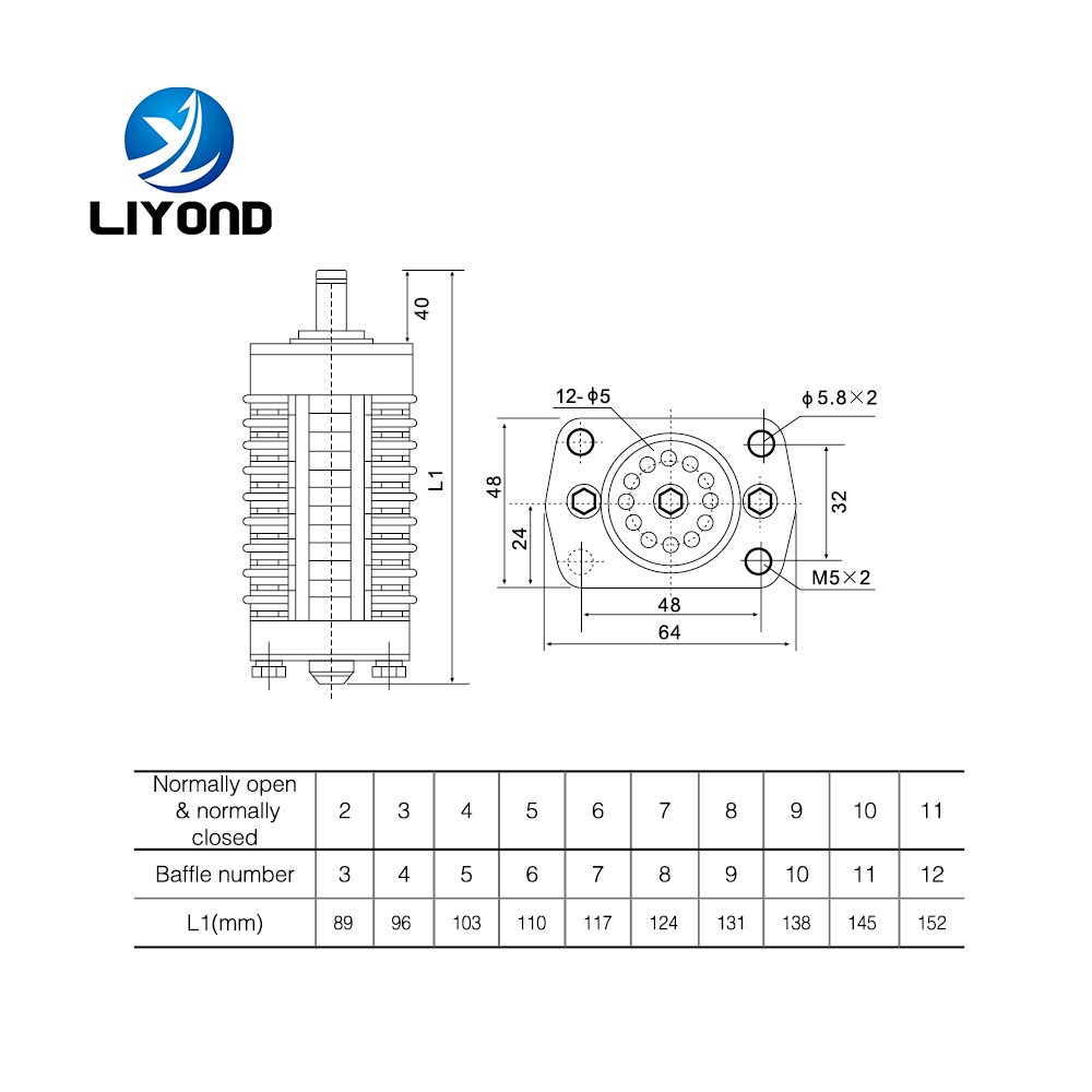 F10 8NO8NC vacuum circuit breaker auxiliary switch