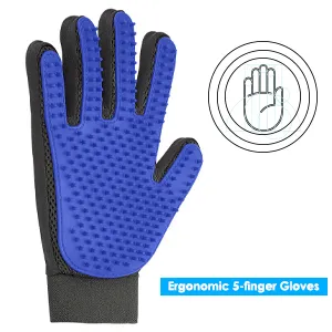 Brighthomey Pet Gloves Pet Grooming Glove, Hair Remover Brush, Gentle Deshedding Efficient Pet Mitt Pet Massage Gloves