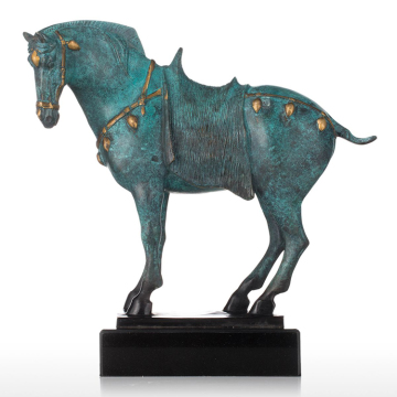 Good design of casting green bronze standing horse statue