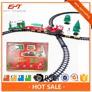 Electric train toy christmas plastic toy train tracks set