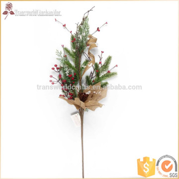 Christmas Artificial flowers long stem, Xmas spay, decorative xmas picks