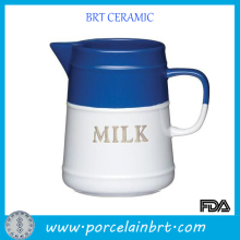 Classic design white and blue ceramic milk jug