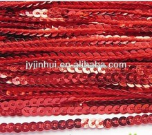 whotelsale PET &PVC spangle sequin roll trim