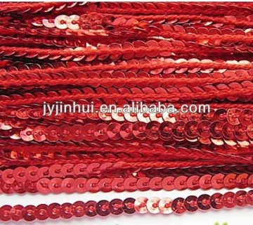 whotelsale PET &PVC spangle sequin roll trim