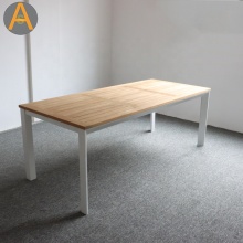 Teak Wood Rectangular Outdoor Garden Dining Table for Restaurants