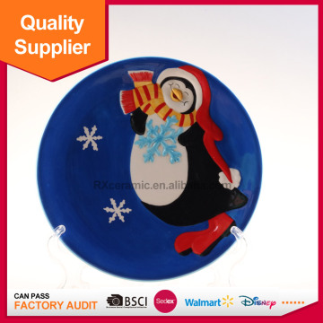 Cheap custom penguin ceramic baking plate