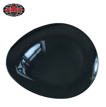 Solid Black Raindrop Plastic Charger Plate