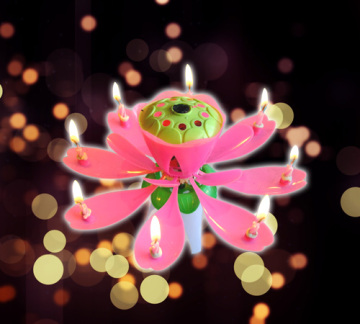 New Chrysanthemum Music Spinning Birthday Candle