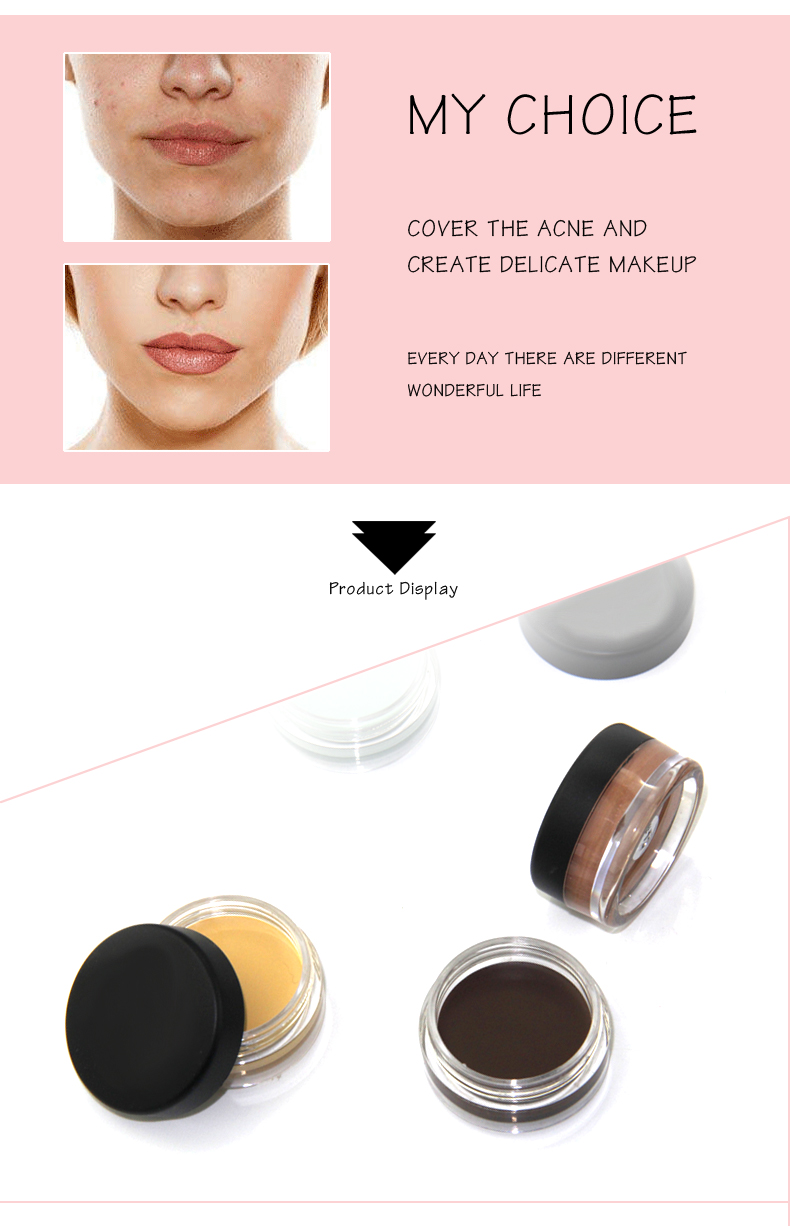 Make Your Own Brand Natural 15 Colors Concealer Cream High-quality Cruetly Free Natural Waterproof Concealer Cream