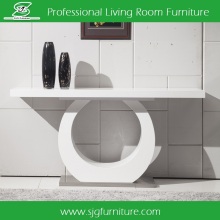 Art Deco MDF Curved Console Table With Metal Base