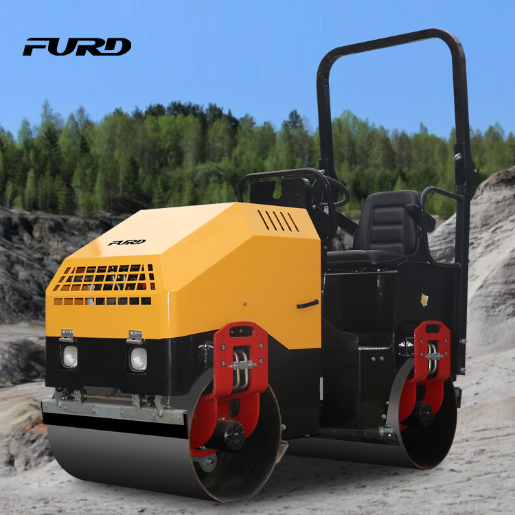 1.5ton Diesel Engine Mini Compactor Ride on Road Roller com desempenho superior