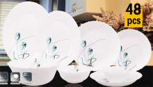 48PCS Tableware Printing Dinner Plates Dinnerware Sets