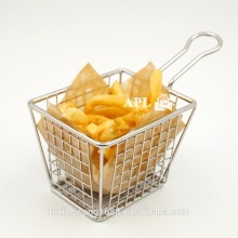 STAINLESS MINI INDIVIDUAL SERVING FRY BASKET SERVING BASKET