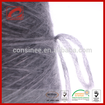 Stock hot sale grey wool alpaca nylon blended fancy wool tape yarn