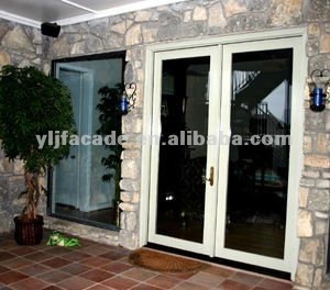 leaded glass french doors