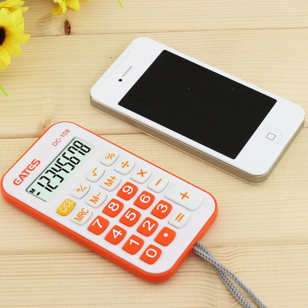 Best Handheld Calculator 8 Digits Button Cell Battery Power Mini Size Rubber Keys Calculator Promotion Gifts