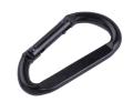 Carabiner forte da forma preta de Dee da cor com fechamento de parafuso