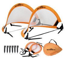 2 Nets Mini Portable Football and Soccer Goal Set for Kids and Toddlers